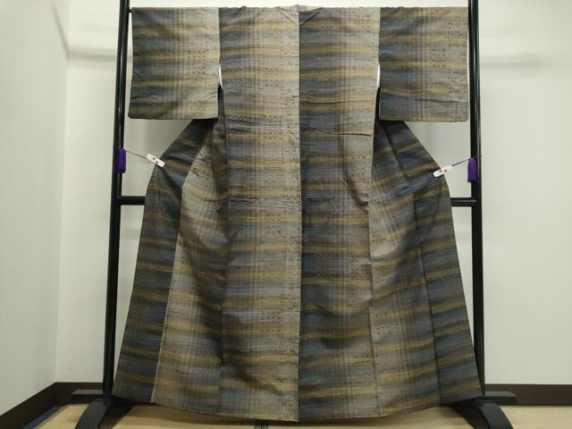 平和屋着物●京都府認定 京の名工 雛屋友禅 紬 霞吉祥文 正絹 逸品 CAAR6474ze