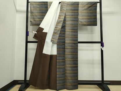 平和屋着物●京都府認定 京の名工 雛屋友禅 紬 霞吉祥文 正絹 逸品 CAAR6474ze