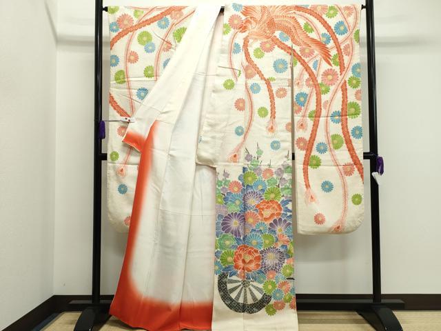 平和屋着物●名門 藤娘きぬたや・総絞り 振袖 花車文 正絹 逸品 CAAR6478ze