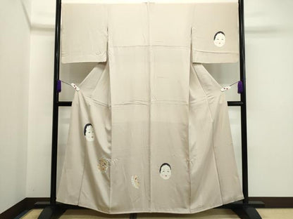 平和屋着物●訪問着 おかめーひょっとこ 正絹 逸品 CAAR6493ze
