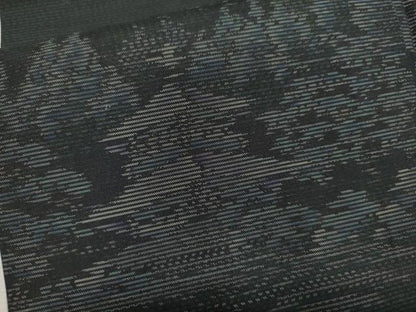 平和屋着物●本場大島紬 泥染め エ霞風景文 正絹 逸品 CAAR6495ze