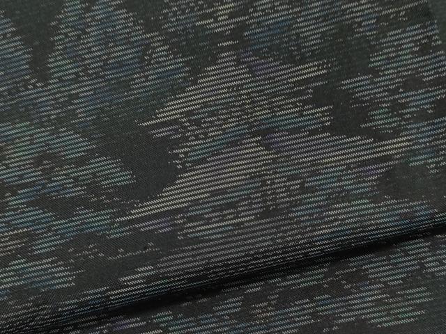 平和屋着物●本場大島紬 泥染め エ霞風景文 正絹 逸品 CAAR6495ze