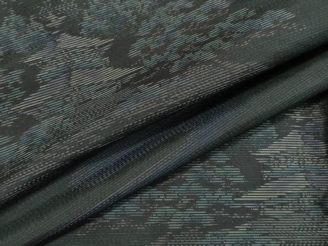 平和屋着物●本場大島紬 泥染め エ霞風景文 正絹 逸品 CAAR6495ze
