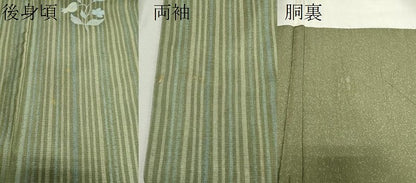 平和屋着物●訪問着　本場大島紬　刺繍　更紗花唐草文　暈し染め　正絹　逸品　CAAR6501ze