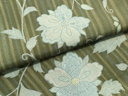 平和屋着物●訪問着　本場大島紬　刺繍　更紗花唐草文　暈し染め　正絹　逸品　CAAR6501ze