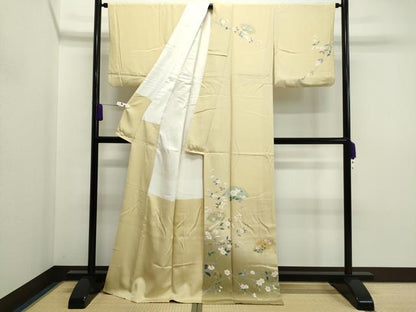 平和屋着物●訪問着 地紙枝花文 暈し染め 正絹 逸品 CAAR6506ze