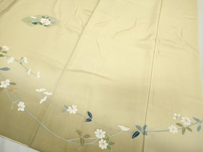 平和屋着物●訪問着 地紙枝花文 暈し染め 正絹 逸品 CAAR6506ze