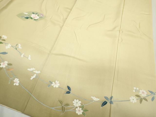 平和屋着物●訪問着 地紙枝花文 暈し染め 正絹 逸品 CAAR6506ze