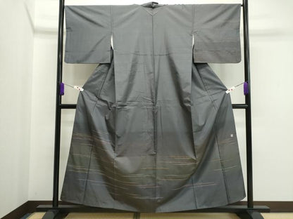 平和屋着物●訪問着 作家物 紬地 霞吉祥文 正絹 逸品 CAAR6509ze