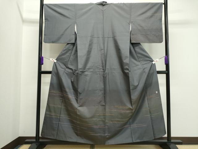 平和屋着物●訪問着 作家物 紬地 霞吉祥文 正絹 逸品 CAAR6509ze