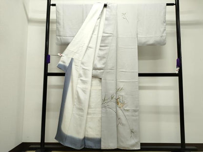 平和屋着物●訪問着 作家物 総刺繍 誰が袖笹文 金銀糸 正絹 逸品 CAAR6531ze