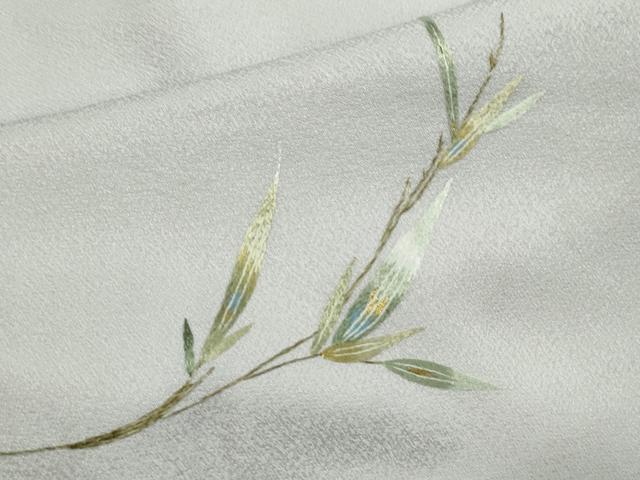 平和屋着物●訪問着 作家物 総刺繍 誰が袖笹文 金銀糸 正絹 逸品 CAAR6531ze