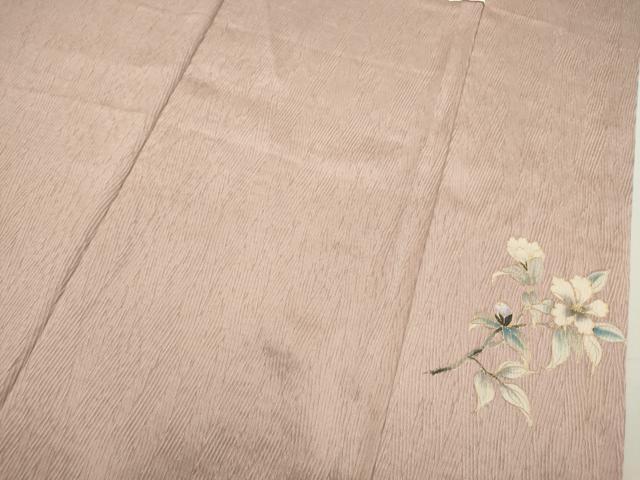 平和屋着物●訪問着 杢目絞り 陶器枝花文 暈し染め 金彩 正絹 逸品 CAAR6541ze