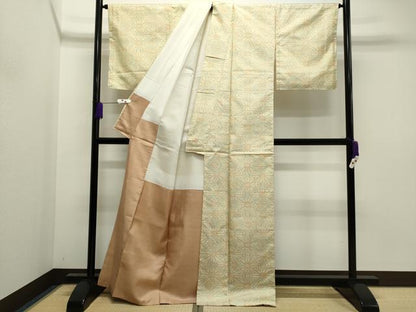 平和屋着物●本場大島紬 菱吉祥花文 正絹 逸品 CAAR6551ze