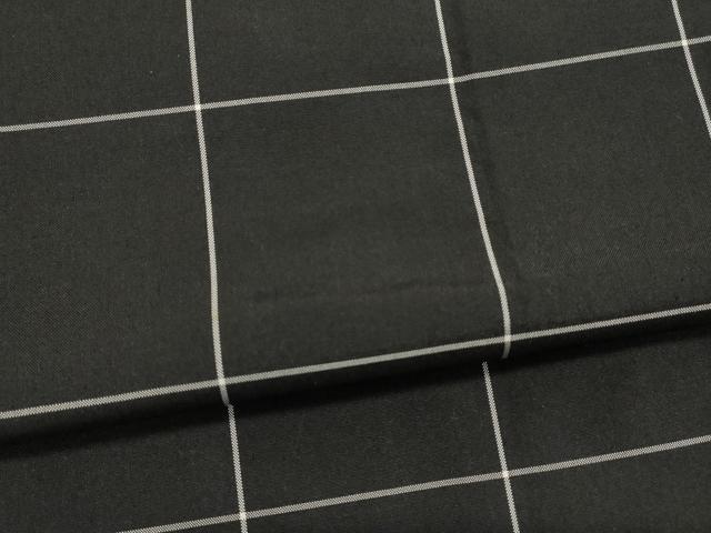 平和屋着物●上質な紬 格子柄 正絹 逸品 CAAR6552ze