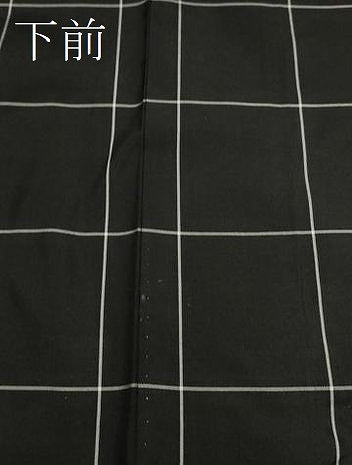 平和屋着物●上質な紬 格子柄 正絹 逸品 CAAR6552ze