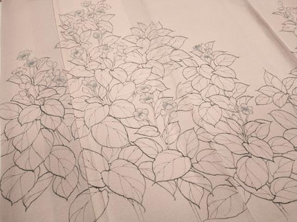平和屋着物●訪問着 手描き 枝花文 鬼しぼ縮緬 正絹 逸品 CAAR6553ze