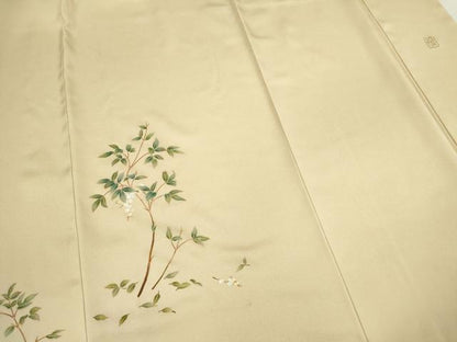 平和屋着物●漆工芸作家 金森一博 訪問着 草木文 暈し染め 金彩 正絹 逸品 CAAR6555ze