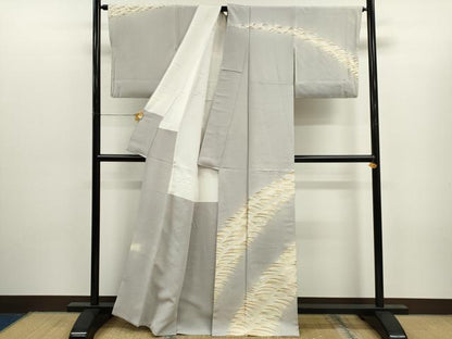平和屋着物●訪問着　総刺繍　吉祥文　暈し染め　金糸　正絹　逸品　CAAR6562ze