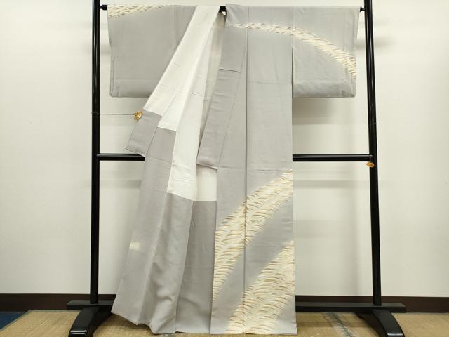 平和屋着物●訪問着　総刺繍　吉祥文　暈し染め　金糸　正絹　逸品　CAAR6562ze