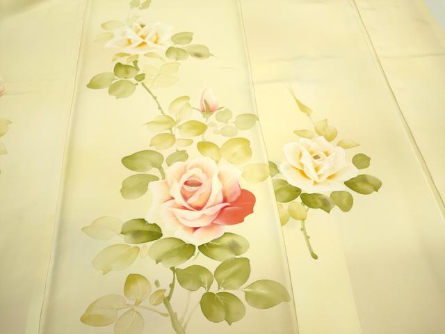 平和屋着物●訪問着　手描き　薔薇　暈し染め　金彩　正絹　逸品　CAAR6572ze