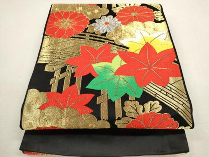 平和屋着物∵女の子　十三参り　子供　祝着・袋帯セット　枝花文　金彩　逸品　CAAR6588ze