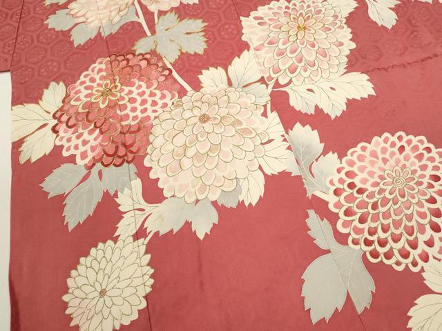平和屋着物[]七五三　女の子　７歳　祝着　四つ身　袋帯セット　駒刺繍　枝花文　金彩　逸品　CAAR6589ze
