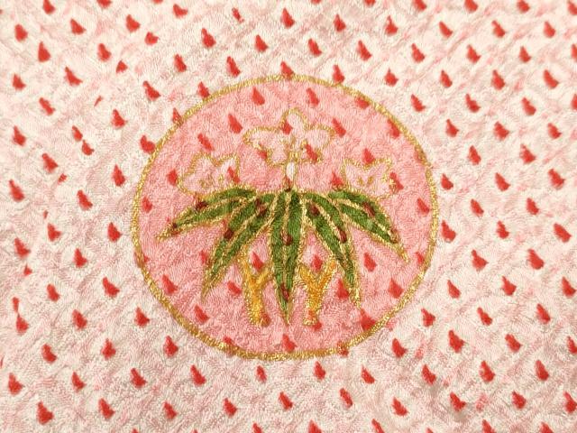 平和屋着物[]七五三　女の子　７歳　祝着　四つ身　長襦袢セット　総絞り　花車文　金彩　逸品　CAAR6592ze