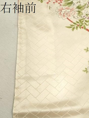 平和屋着物[]七五三　女の子　７歳　祝着　四つ身　袋帯セット　御所車　花車　金彩　逸品　CAAR6625ze