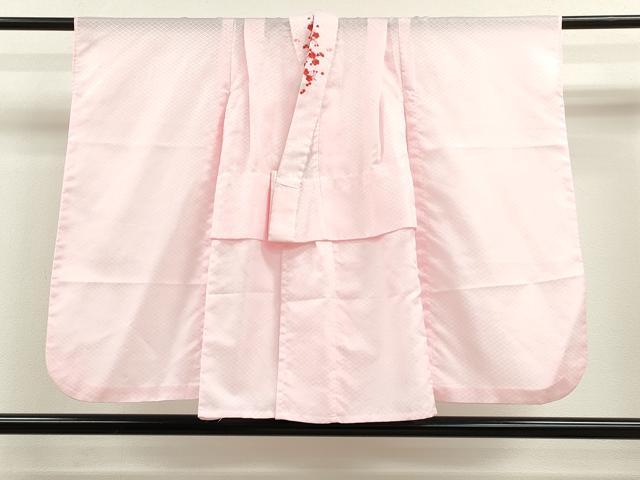 平和屋着物[]七五三　女の子　３歳　祝着　三つ身　長襦袢・帯・小物セット　駒刺繍　鞠草花文　金彩　洗える着物　CAAR6655ze