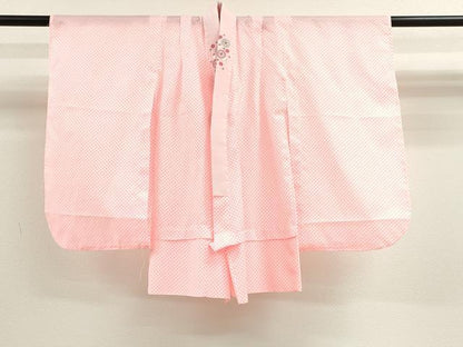 平和屋着物[]七五三　女の子　３歳　祝着　三つ身　長襦袢・被布セット　子犬　兎　鞠花文　洗える着物　CAAR6684ze