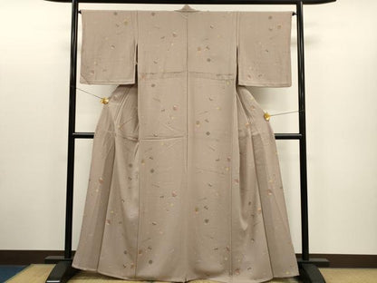 平和屋着物▽上質な小紋 単衣 茶道具 正絹 逸品 CAAR6939dy