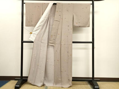 平和屋着物▽上質な小紋 単衣 茶道具 正絹 逸品 CAAR6939dy