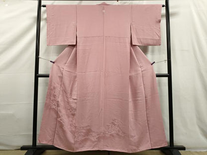 平和屋着物■豪華色留袖　風景地紋　珊瑚色　正絹　逸品　CAAR7019dy