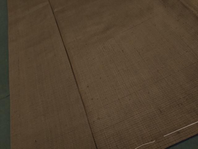 平和屋着物■男性　紬　格子柄　正絹　逸品　CAAR7063dy