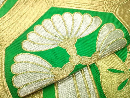 平和屋着物■六通柄 本袋帯 亀甲裏菊文 金銀糸 正絹 逸品 CAAR7668hy