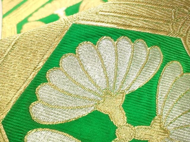 平和屋着物■六通柄 本袋帯 亀甲裏菊文 金銀糸 正絹 逸品 CAAR7668hy