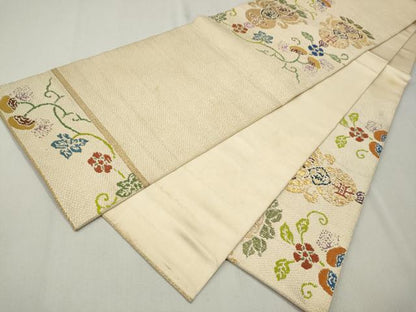 平和屋着物●龍村平蔵製　六通柄　本袋帯　万代吉祥瓢　金糸　正絹　逸品　CAAR7673hy