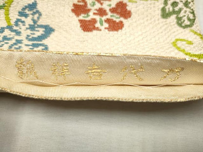 平和屋着物●龍村平蔵製　六通柄　本袋帯　万代吉祥瓢　金糸　正絹　逸品　CAAR7673hy