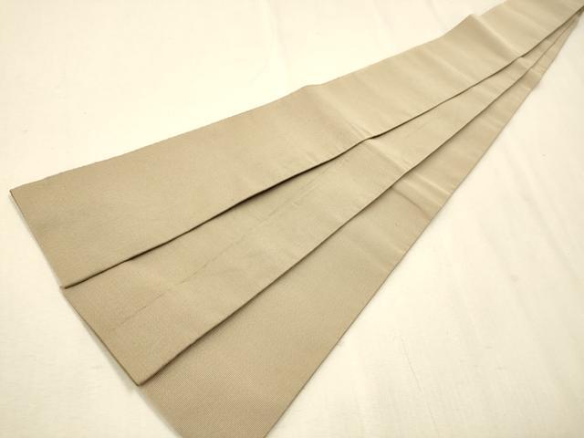 平和屋着物●男性　爪掻き本綴れ　角帯　白茶色　正絹　逸品　CAAR7682hy