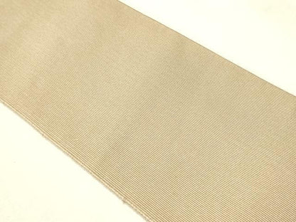 平和屋着物●男性　爪掻き本綴れ　角帯　白茶色　正絹　逸品　CAAR7682hy