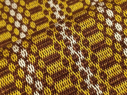 平和屋着物●本場黄八丈 伊達締め 縞 正絹 逸品 CAAR7685hy