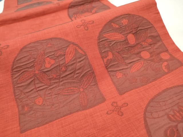 平和屋着物●名門木屋太　今河織物　六通柄袋帯　草花文　正絹　逸品　CAAR7719hy