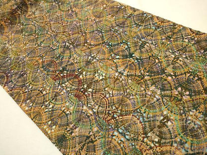 平和屋着物●全通柄袋帯　リボン織　立涌文　正絹　逸品　CAAR7767hy