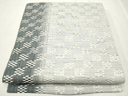 平和屋着物●八寸名古屋帯　市松文様　証紙付き　正絹　逸品　CAAR7810hy