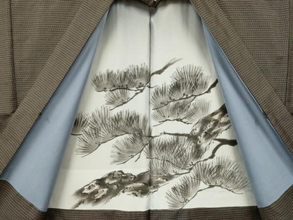 平和屋着物●男性 本場大島紬 アンサンブル 吉祥文 正絹 逸品 CAAR7821hy