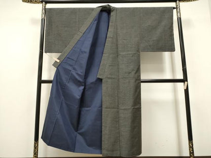 平和屋着物●男性　紬　アンサンブル　80亀甲　正絹　逸品　CAAR7826hy