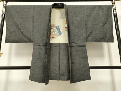 平和屋着物●男性　紬　アンサンブル　80亀甲　正絹　逸品　CAAR7826hy