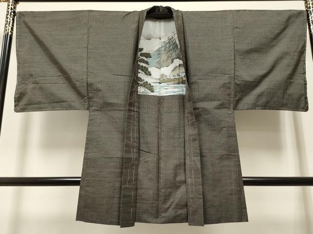 平和屋着物●男性　本場大島紬　アンサンブル　吉祥文　正絹　逸品　未使用　CAAR7827hy