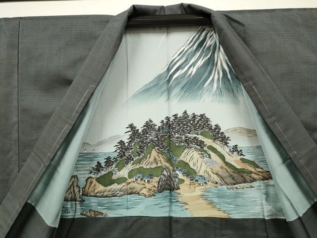 平和屋着物●男性 本場大島紬 アンサンブル 100亀甲 総詰め 正絹 逸品 CAAR7828hy